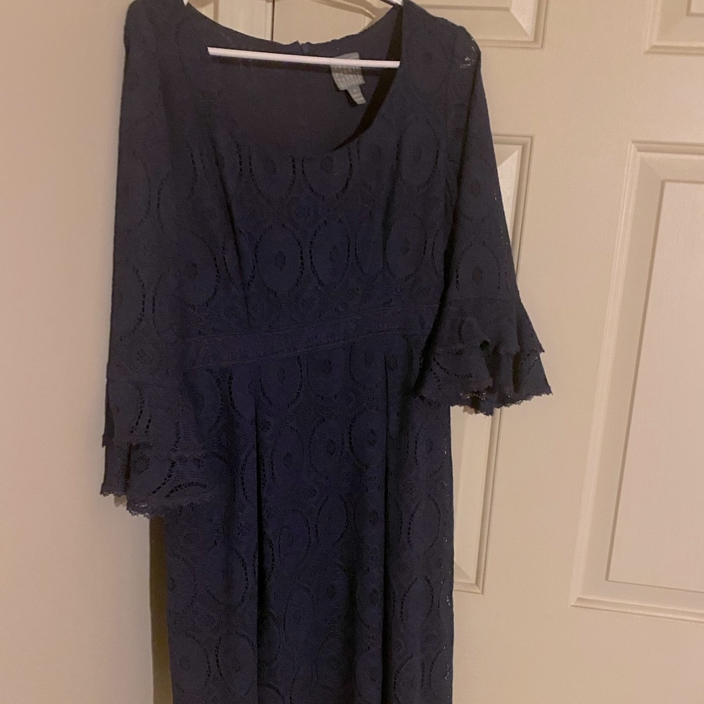 Size 10 dark blue knee length dress